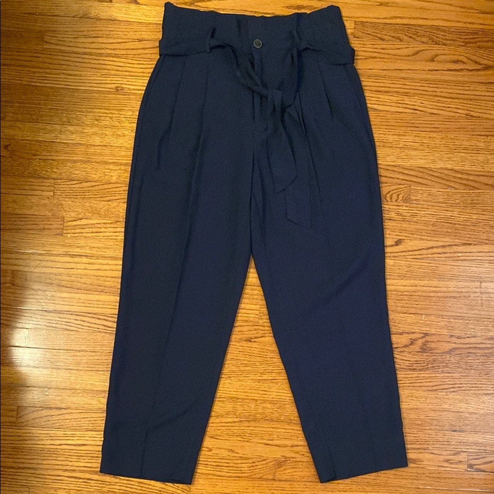 Madewell Blue Tie-Waist Trousers